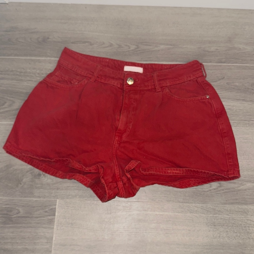 River Island Red Denim Shorts